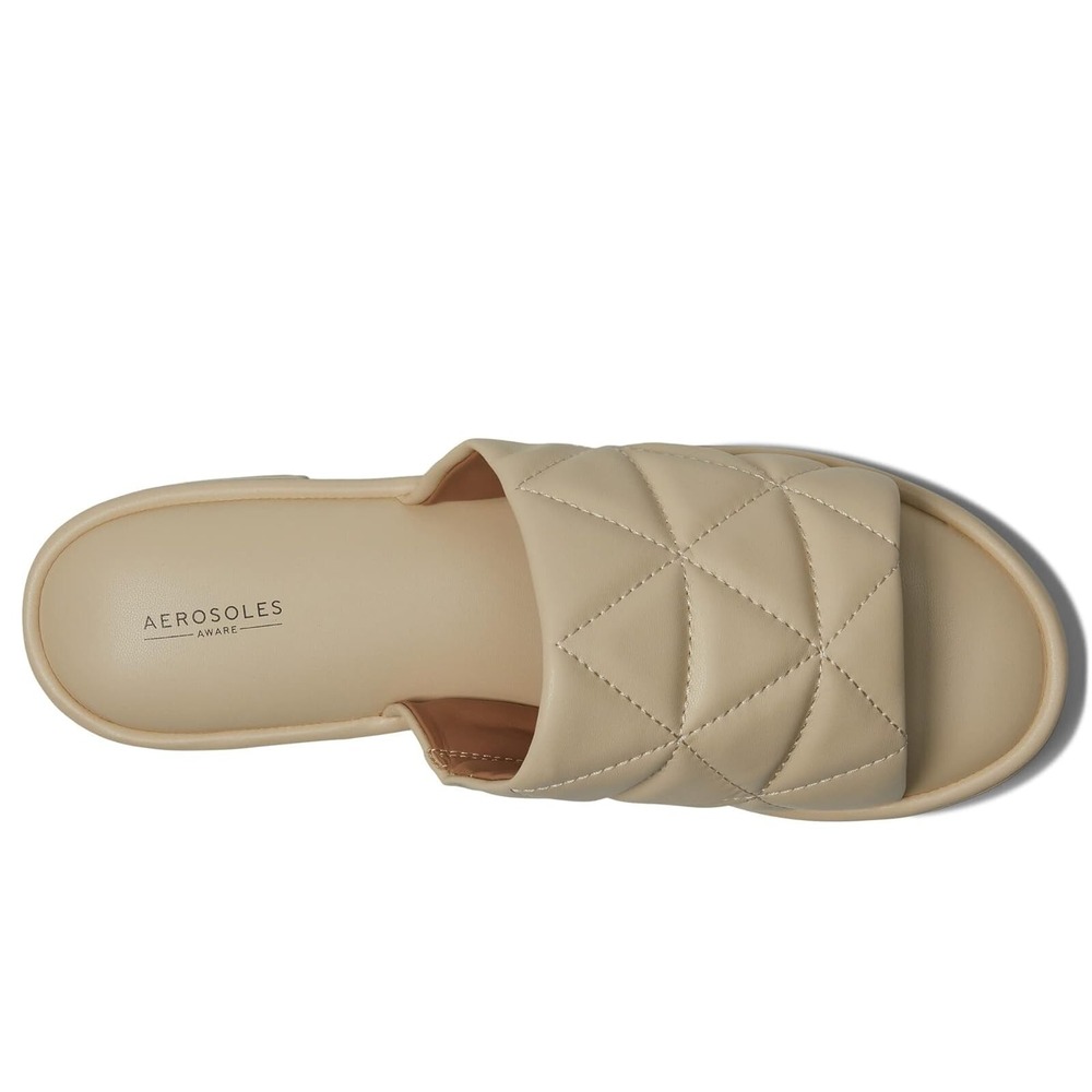 AEROSOLES Slide Sandels Woman's 12M Ivory JASPER elegant beachy Coastal New - Picture 4 of 8